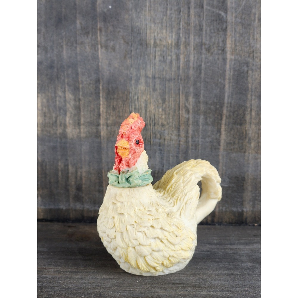 Vintage Miniature Chicken Figurine Rooster Teapot Pitcher